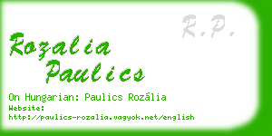 rozalia paulics business card